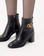 Valentino Vlogo Signature Calfskin Ankle Boot 75Mm - Image 7